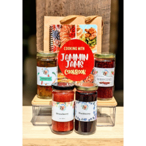 4 Pack - 2 Fruit/2 Savory Jams + Cookbook