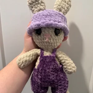 Crochet Bunny in Overalls