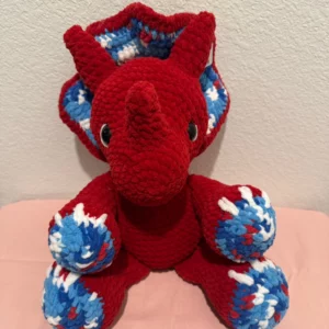 Crochet Jumbo Dino (Red)