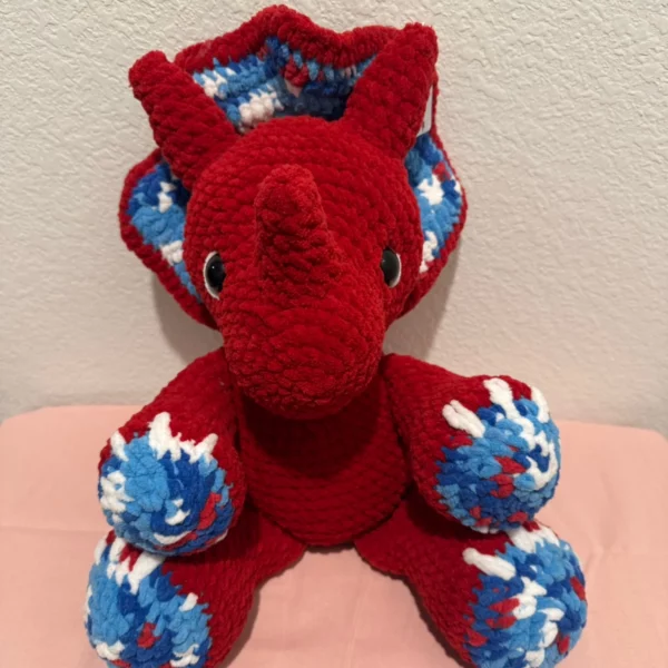 Crochet Jumbo Dino (Red)