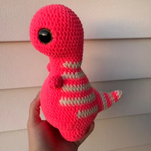 Crochet Dino (Pink)