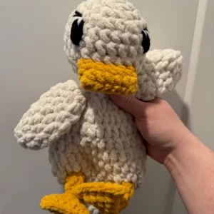 Crochet Duck Snuggler (White)