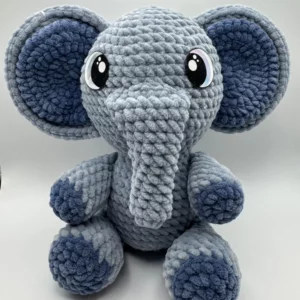Crochet Elephant (Blue)