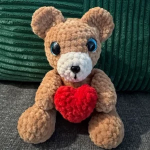Crochet Mini Bear with Heart