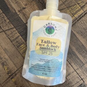 Tallow Face & Body Balm (SPF 25 Sunblock) 4 oz