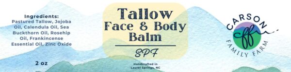 Tallow Face & Body Balm (SPF) 2 oz