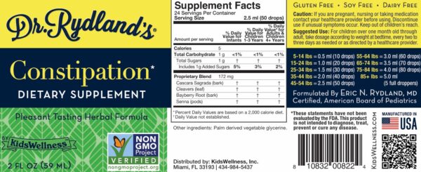 Dr. Rydland's Constipation Dietary Supplement