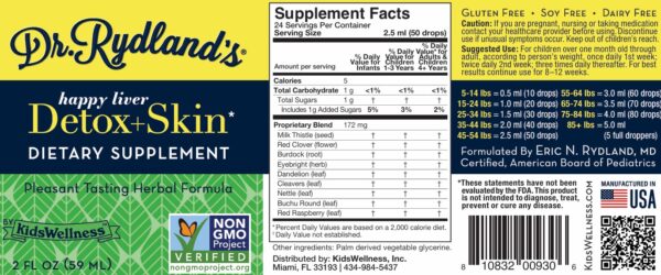 Dr. Rydland's Detox & Skin Dietary Supplement