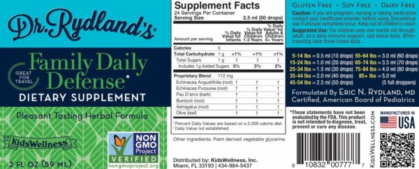 Dr. Rydland's Family Daily Defense Dietary Supplement