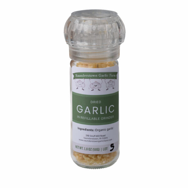 Deydrated Garlic (Certified-Organic) in Refillable Spice Grinder